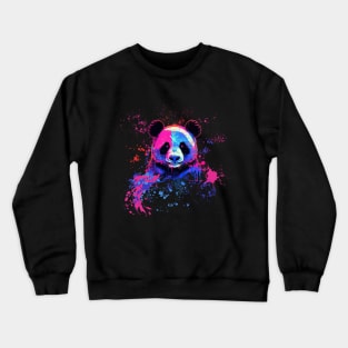 Panda Abstract Colorful Design Crewneck Sweatshirt